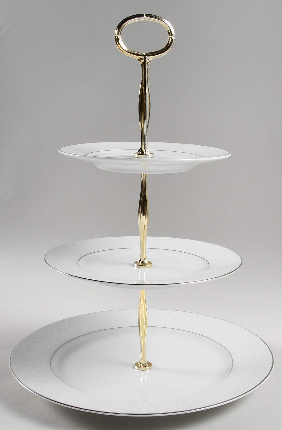 Lovelace 13 7/8"-14 1/4" 3-Tiered Serving Tray(DP,SP,BB) HC by Crown Victoria-1