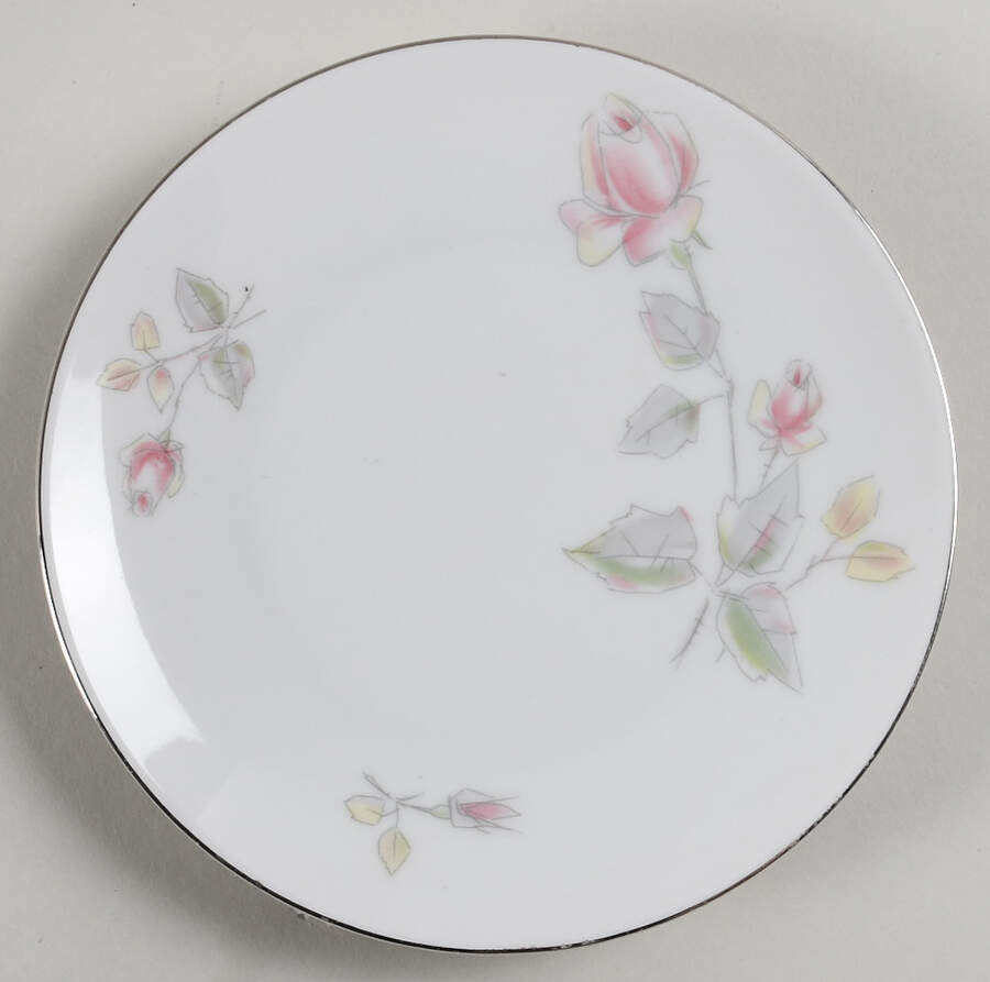 Wedding Roses (Gold Trim) Bread & Butter Plate by Crown Royal-1