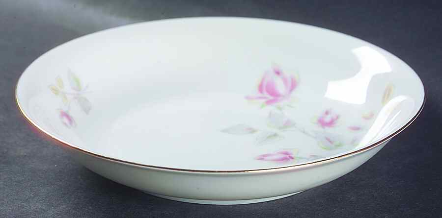 Wedding Roses (Gold Trim) Coupe Soup Bowl by Crown Royal-1