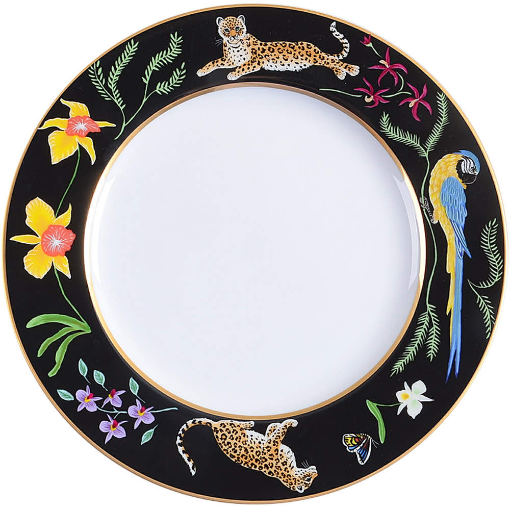 Jaguar Jungle Salad/Dessert Plate by Lynn Chase-1