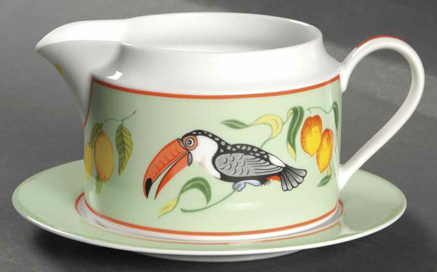 Monkey Business Gravy Boat & Underplate by Lynn Chase-1