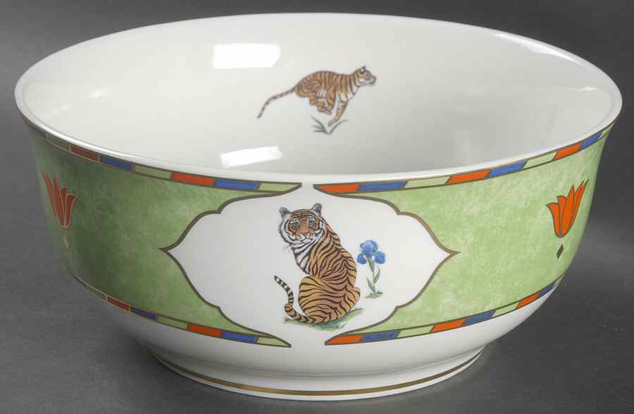 Tiger Raj 8" Round Vegetable Bowl by Lynn Chase-1