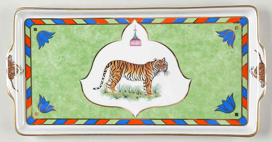 Tiger Raj Rectangular Tray by Lynn Chase-1