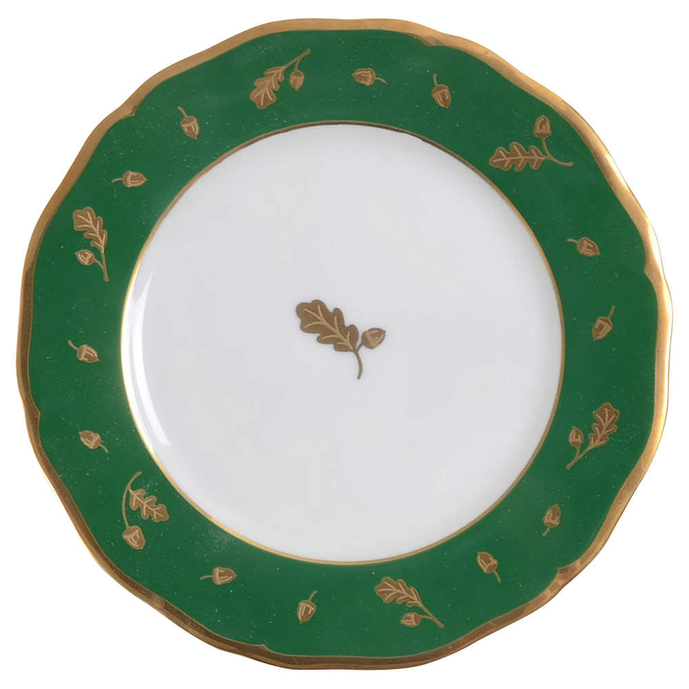 Winter Game Birds Green Bread & Butter Plate by Lynn Chase-1