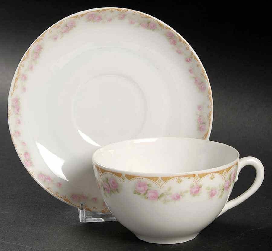 CTI14 (ALTWASSER) Flat Cup & Saucer Set by Carl Tielsch-1