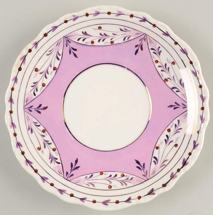 Ruskin (Pink) Saucer for Cream Soup Bowl by Cumbow-1