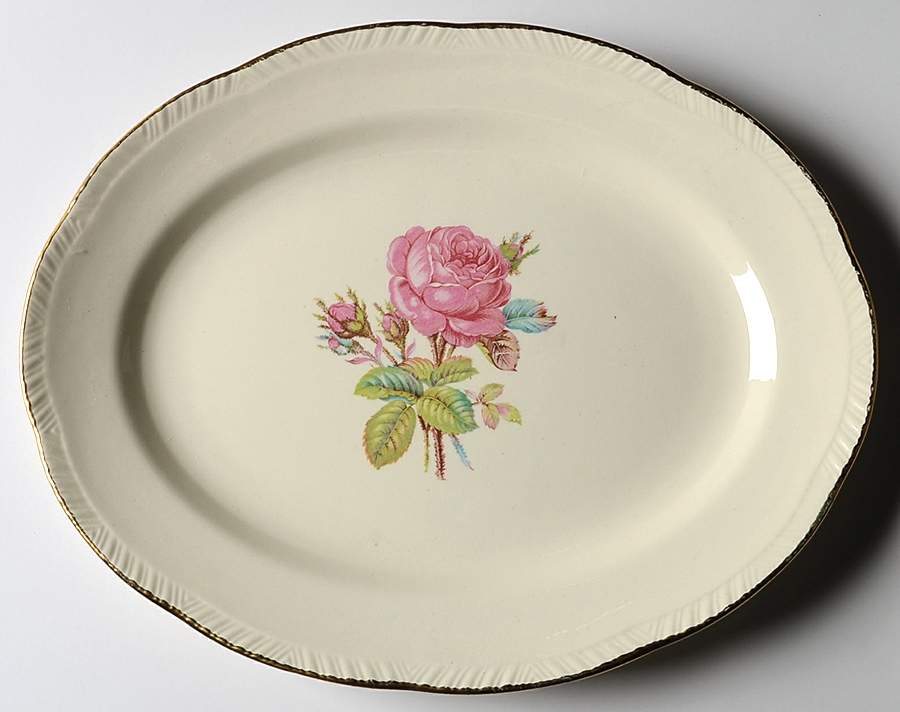 Calirose 11" Oval Serving Platter by Cunningham & Pickett-1