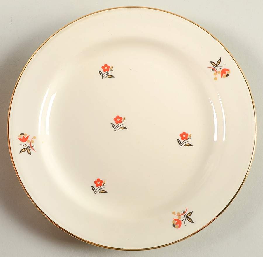 Cardinal Bread & Butter Plate by Cunningham & Pickett-1