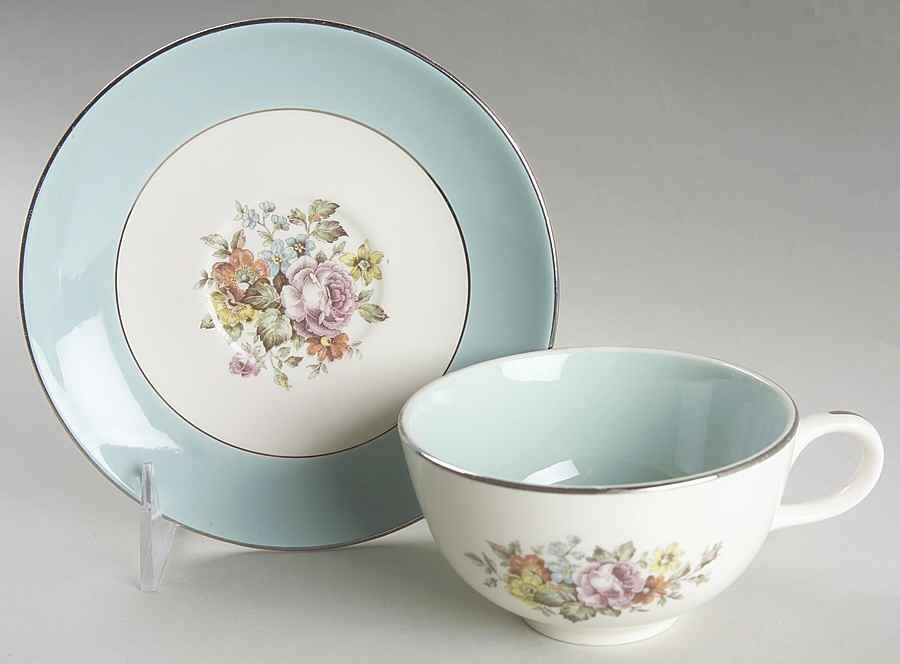 Danube Flat Cup & Saucer Set by Cunningham & Pickett-1