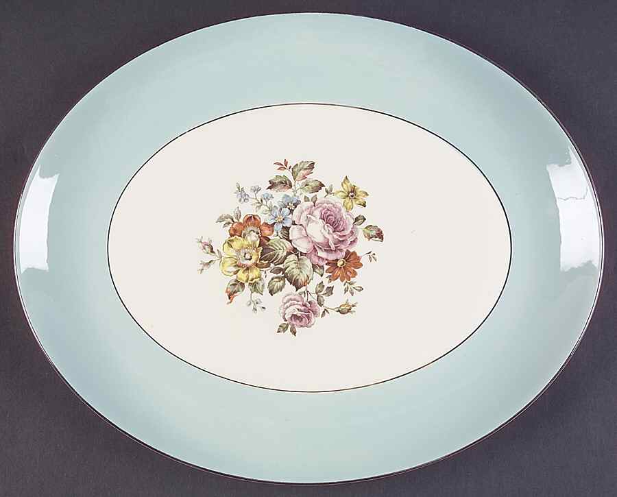 Danube 13" Oval Serving Platter by Cunningham & Pickett-1