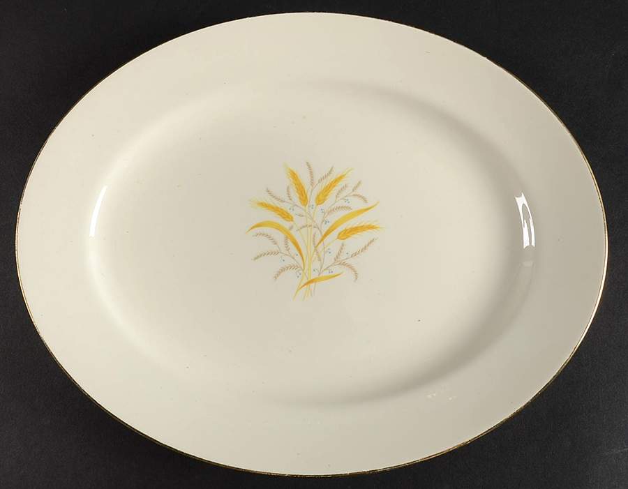 Golden Harvest 11" Oval Serving Platter by Cunningham & Pickett-1