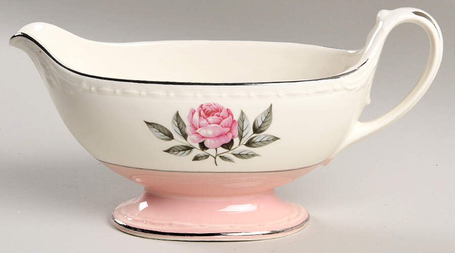 Norway Rose Gravy Boat by Cunningham & Pickett-1