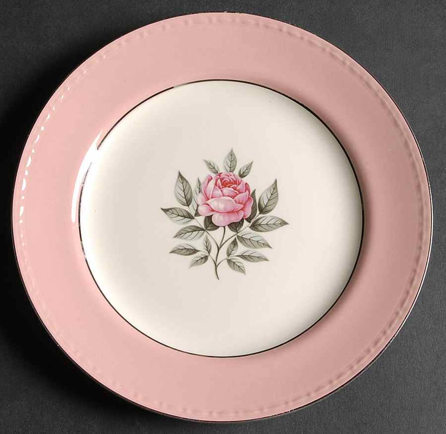 Norway Rose Dessert/Pie Plate by Cunningham & Pickett-1