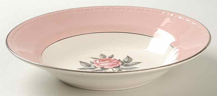 Norway Rose Rim Soup Bowl by Cunningham & Pickett-1
