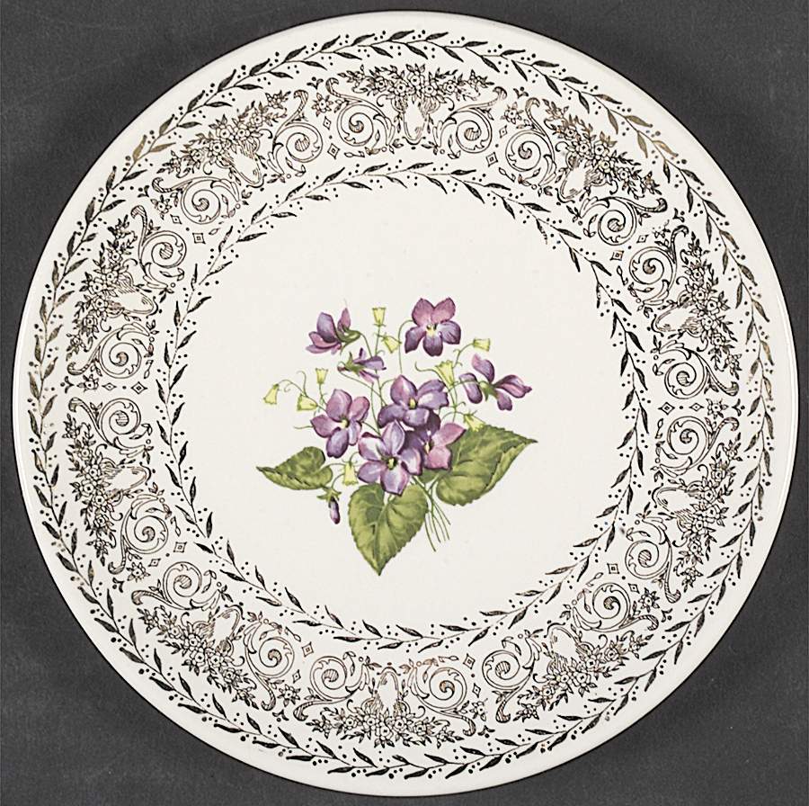 Springviolet Bread & Butter Plate by Cunningham & Pickett-1