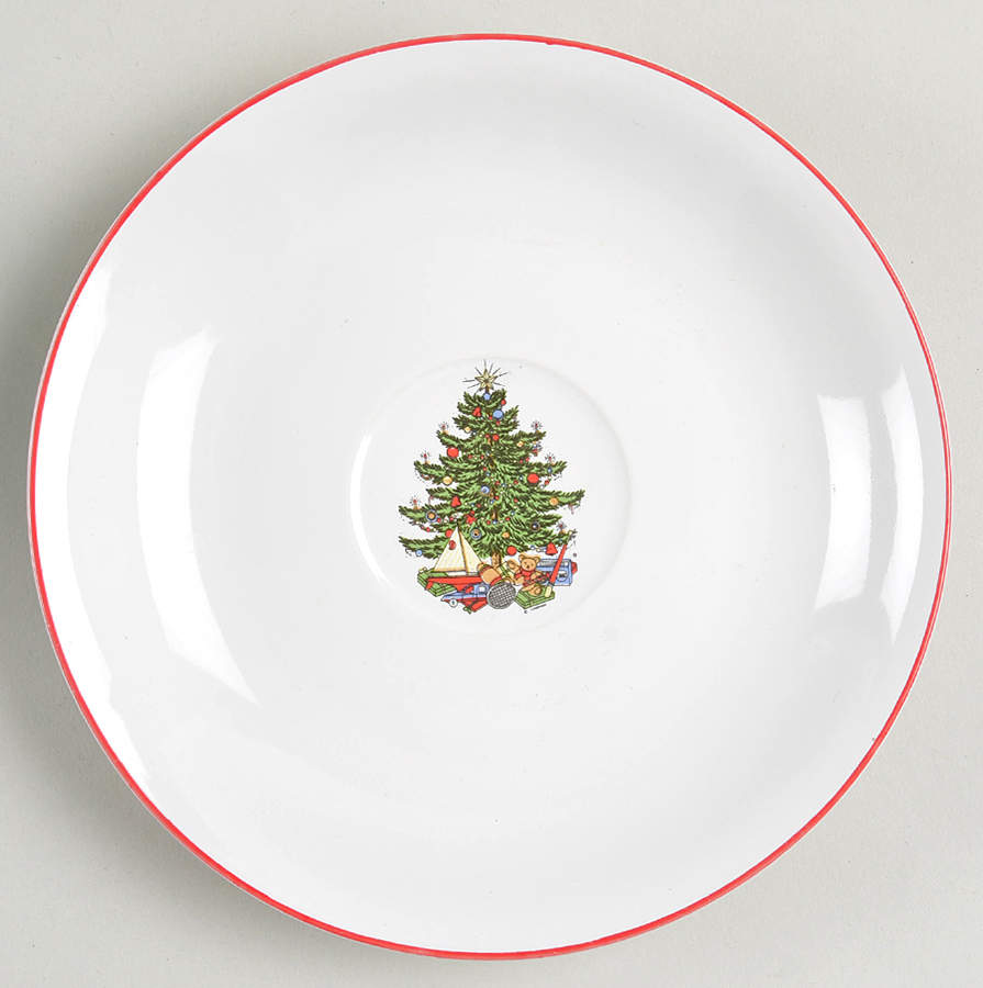 American Christmas Tree (White) Saucer for Flat Cup by Cuthbertson-1