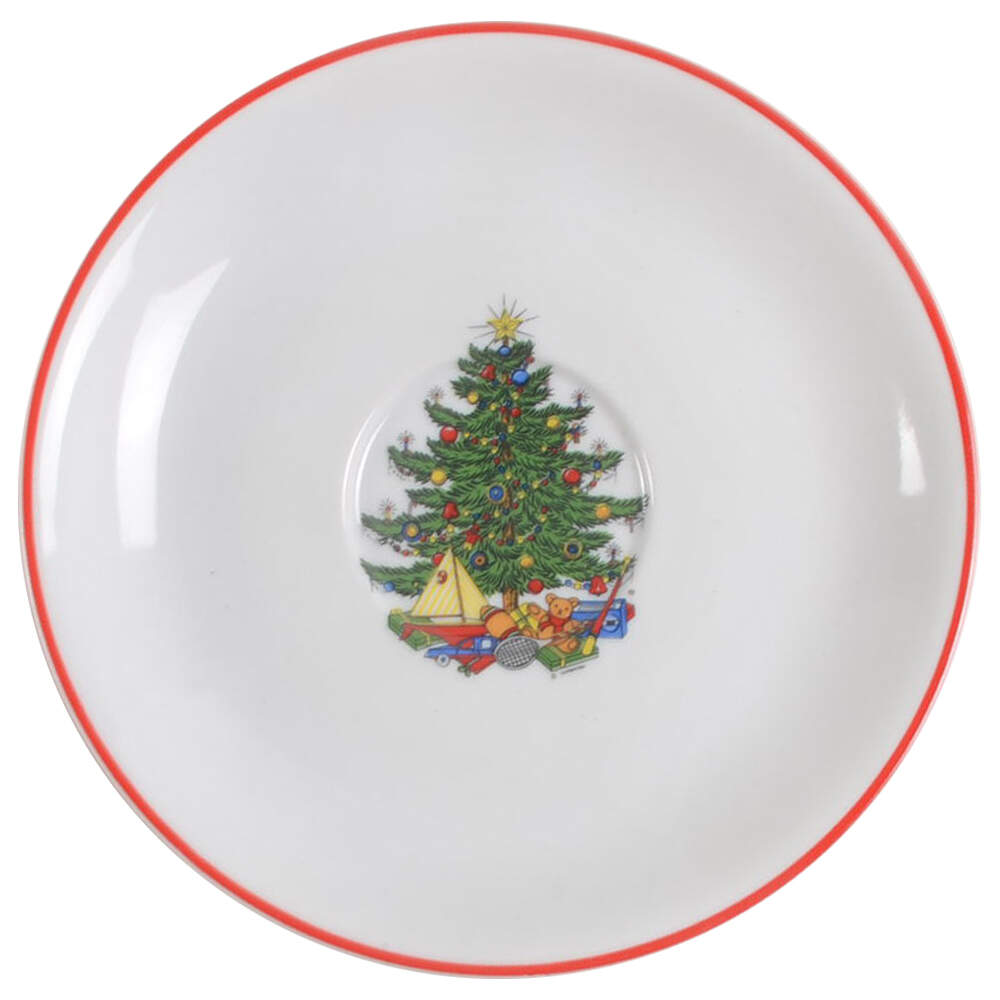 American Christmas Tree (White) Saucer by Cuthbertson-1