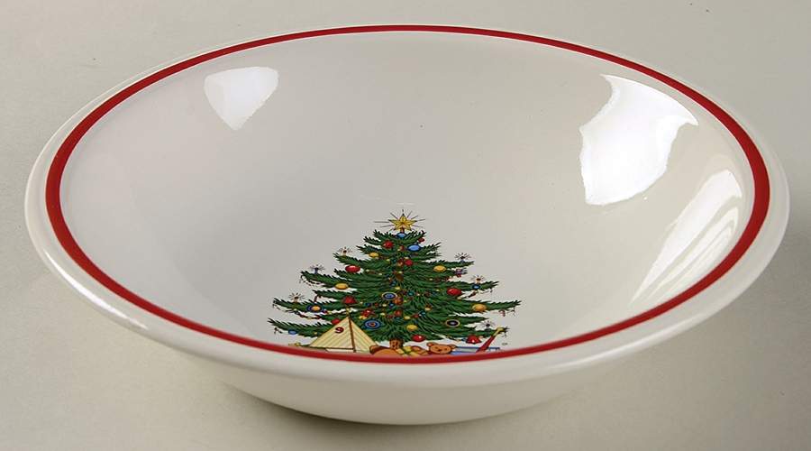 American Christmas Tree (Cream, Coupe) Soup/Cereal Bowl by Cuthbertson-1