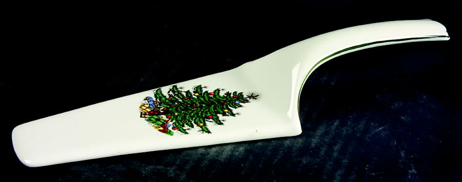 Christmas Tree (Wide Green Band) Solid Ceramic Pie/Cake Server by Cuthbertson-1