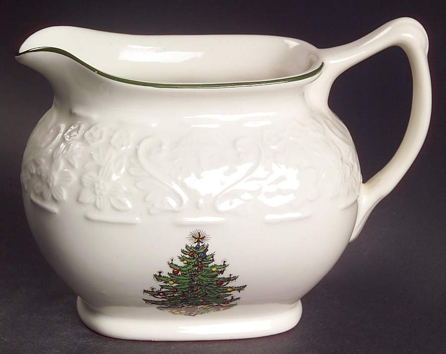 Dickens Embossed Christmas (Cream) Creamer by Cuthbertson-1