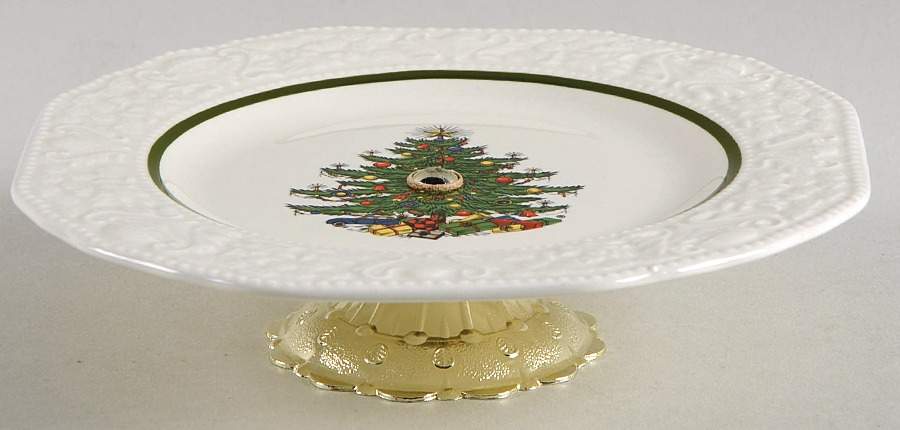 Dickens Embossed Christmas (Cream) Tidbit-Bread and Butter Plate by Cuthbertson-1