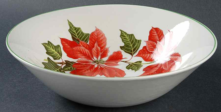 Poinsettia 8" Round Vegetable Bowl by Cuthbertson-1
