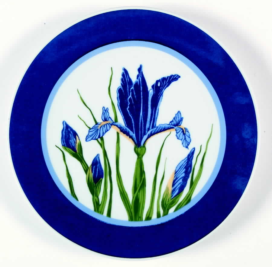 Dutch Iris Salad Plate by Curzon-1