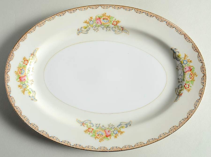CWJ1 12" Oval Serving Platter by Cosmos Ware Japan-1