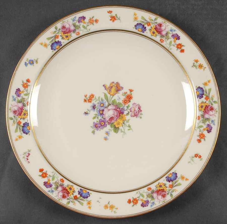 Floral Bouquet 12" Chop Plate (Round Platter) by Coxon Belleek-1