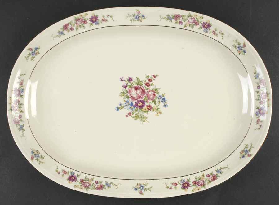 23458 16" Oval Serving Platter by Czechia-Czechoslovakia-1