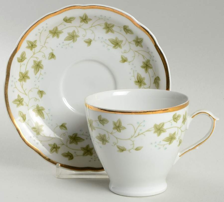 Diana Flat Cup & Saucer Set by Cmielow (Poland)-1