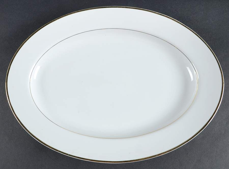 Golden Hannover 14" Oval Serving Platter by Crescent (Japan)-1