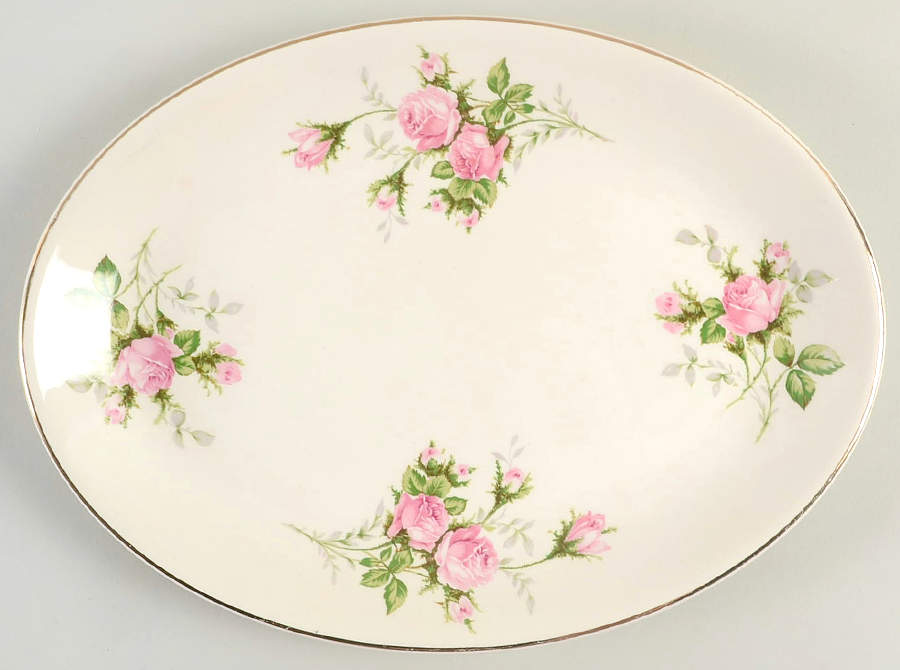 Moss Rose 11" Oval Serving Platter by Canonsburg-1
