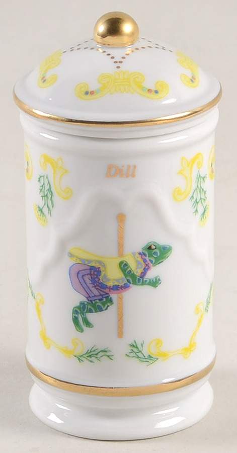 Carousel Dill Spice Jar & Lid by Lenox-1
