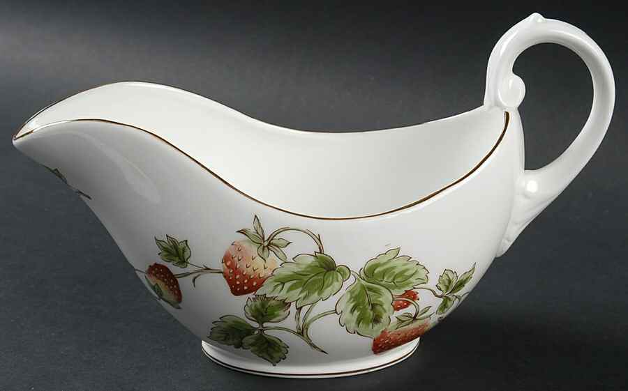 Strawberry (Smooth) Gravy Boat by Coalport-1