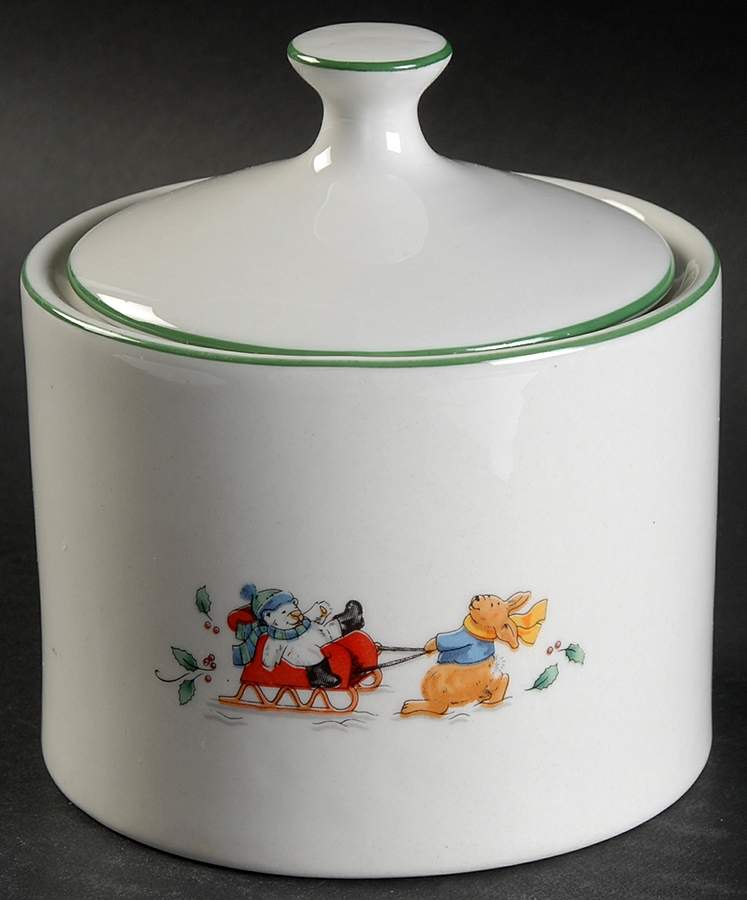 Magical Christmas Sugar Bowl & Lid by China Pearl-1
