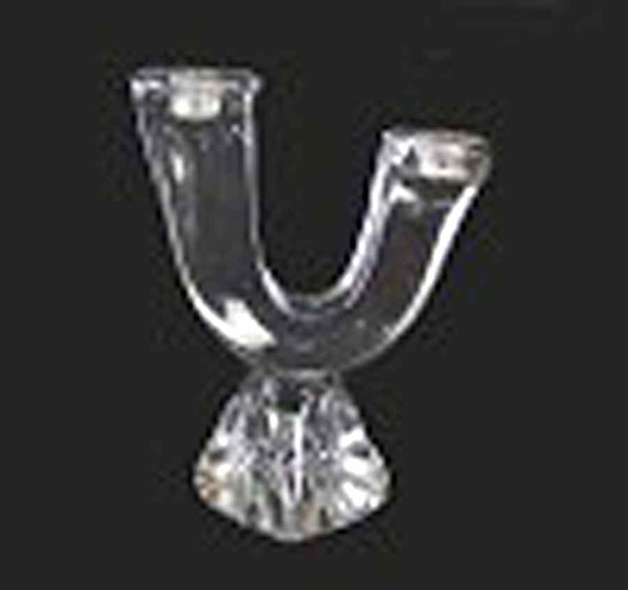 Gemeaux Double Light Candlestick by Daum-1