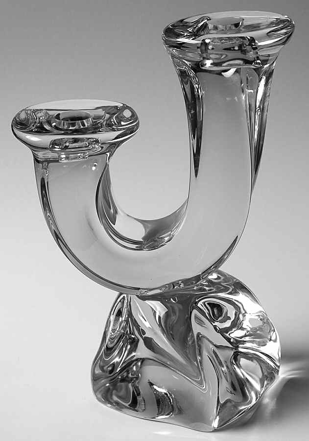 Gemeaux Double Light Candlestick by Daum-1