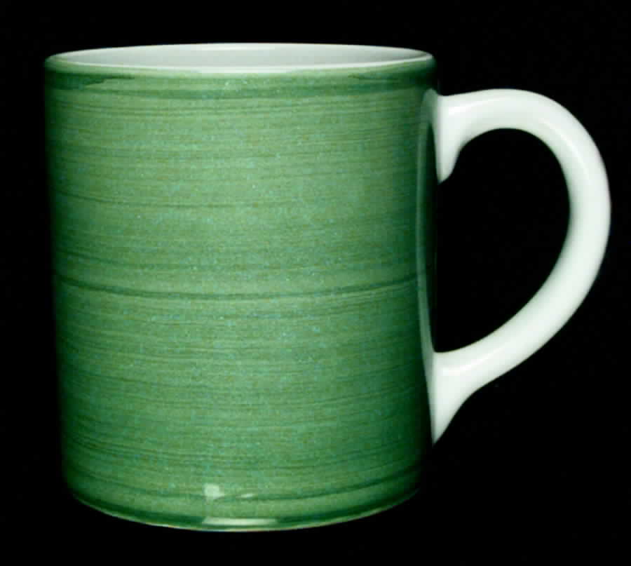 Solids Brush Green Mug by Caleca-1