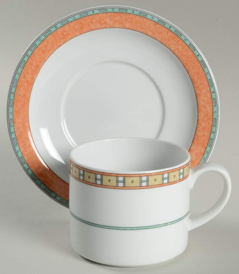 Montana Flat Cup & Saucer Set by Cuisena Royal Porce-1