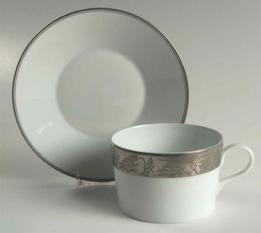 Khazard Platine Breakfast Cup & Saucer Set by Jean Louis Coquet-1