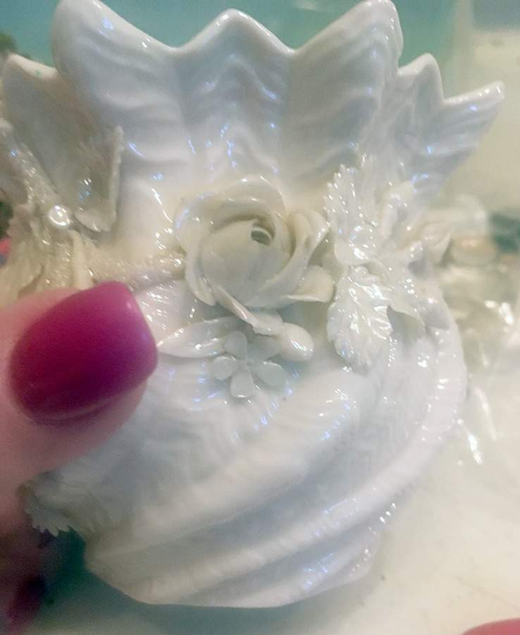 Flower Pot 4" Applied Floral Flower Pot by Belleek Pottery (Ireland)-1