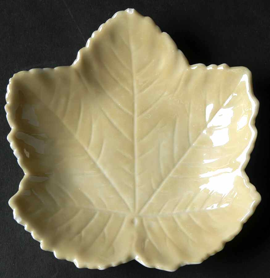 Leaf, Shell & Heart Shaped Plates 5'' Leaf Plate by Belleek Pottery (Ireland)-1