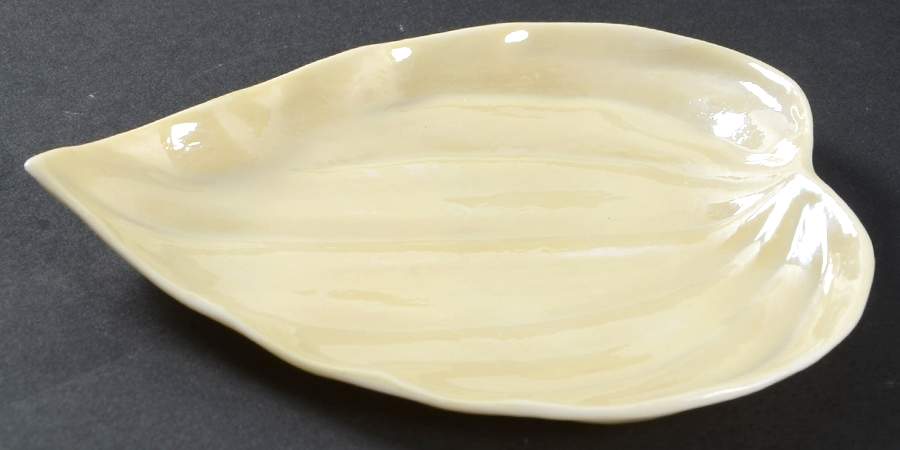 Leaf, Shell & Heart Shaped Plates 5'' Erne Leaf Plate by Belleek Pottery (Ireland)-1