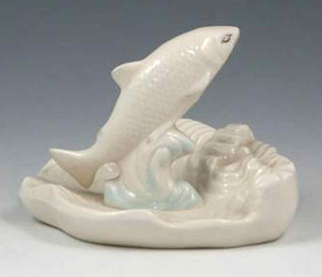 Smoking Accessories Salmon Leap Ashtray by Belleek Pottery (Ireland)-1