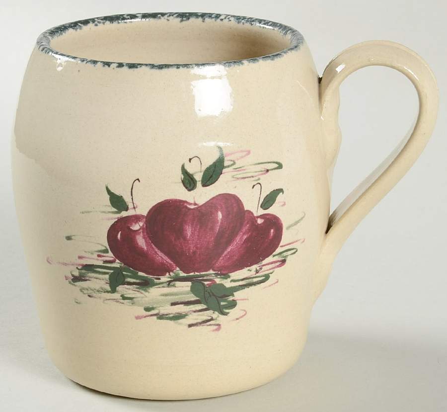 Burgandy Apple Mug by Casey Pottery-1