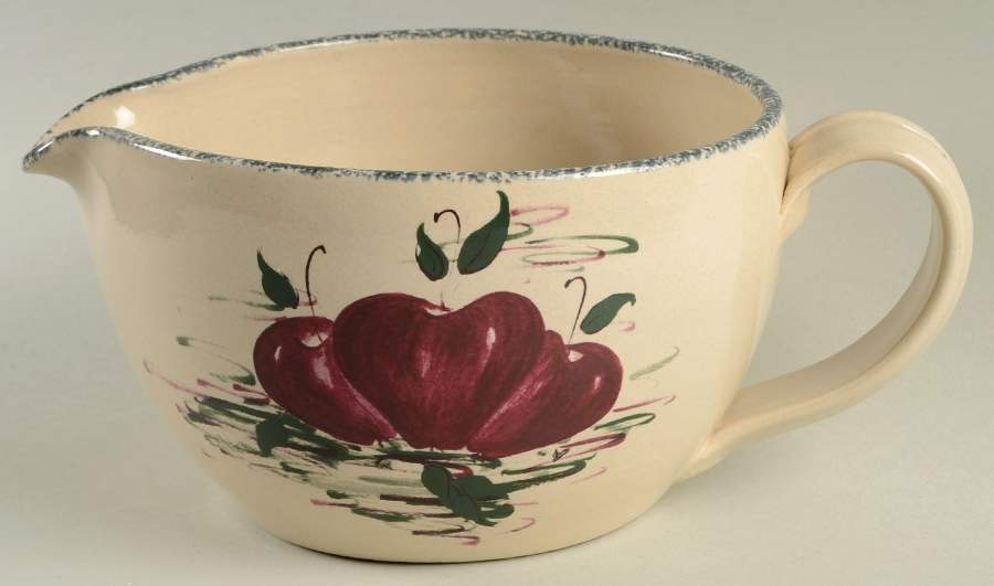 Burgandy Apple Batter Bowl by Casey Pottery-1