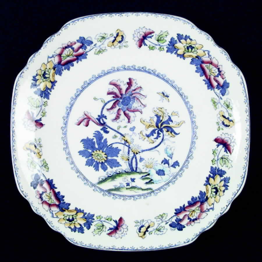 Balmoral Blue Multicolor Dessert/Pie Plate by Crown Staffordshire-1