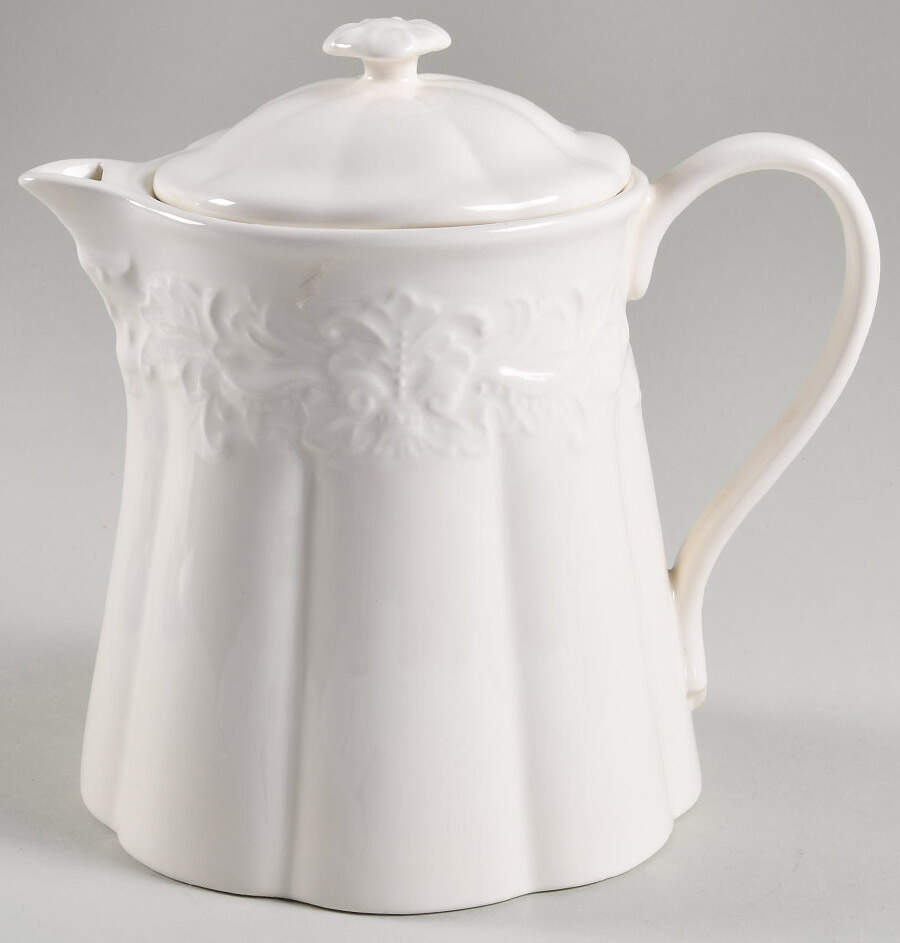 Country Chateau (All White) Teapot & Lid by Charter Club-1