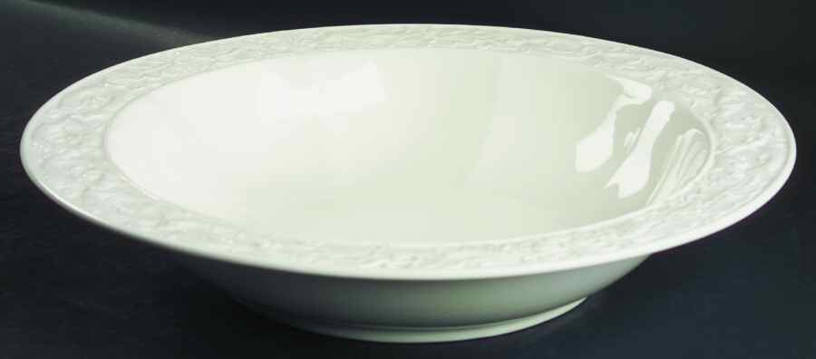 Country Chateau (All White) 13" Large Salad Serving Bowl by Charter Club-1